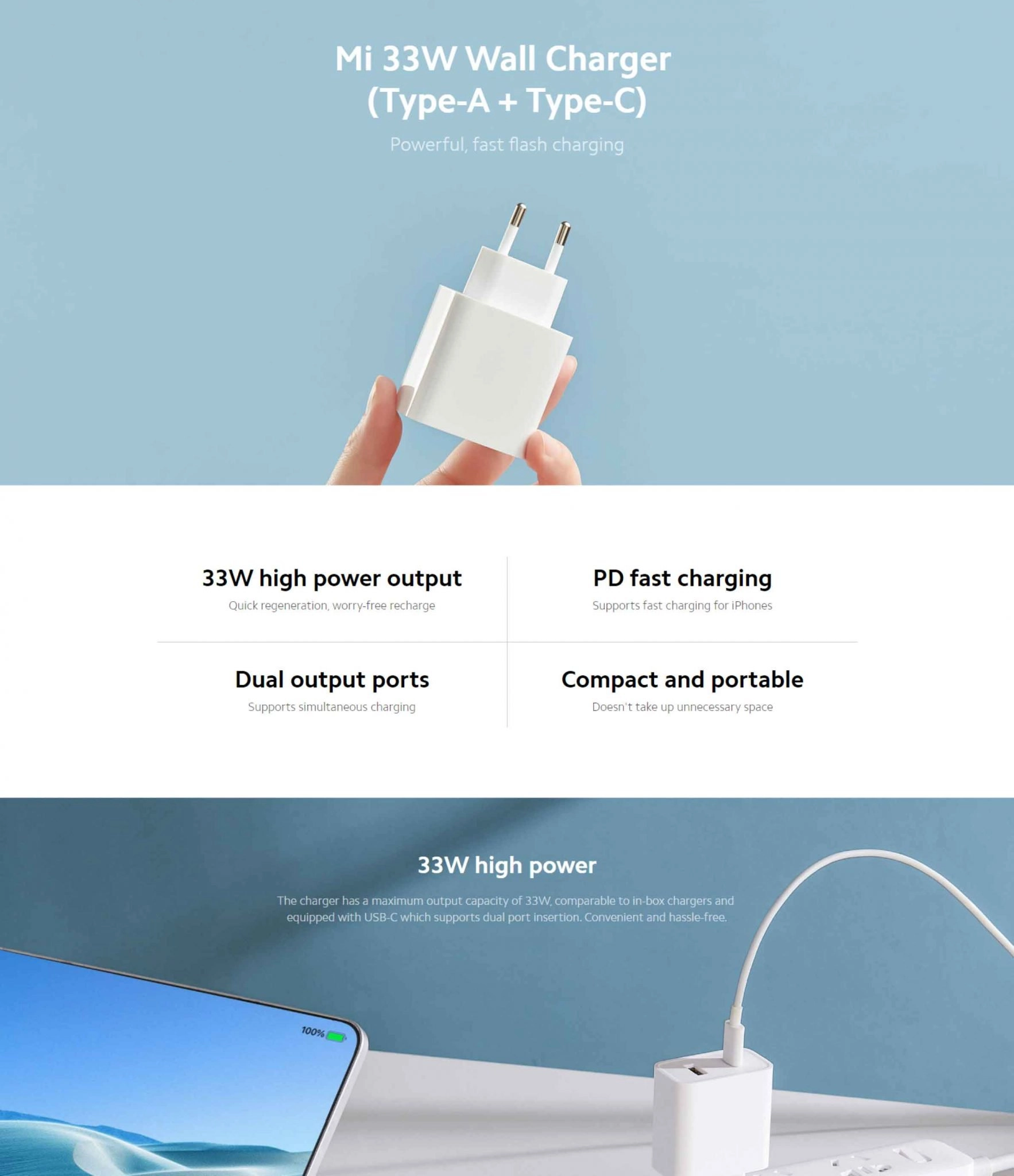 Xiaomi 33W Wall Charger